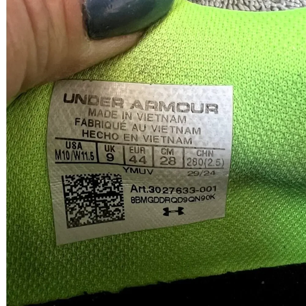 Under Armour Curry Flow 12 Extraterrestrial lime sneakers, Men's size 10